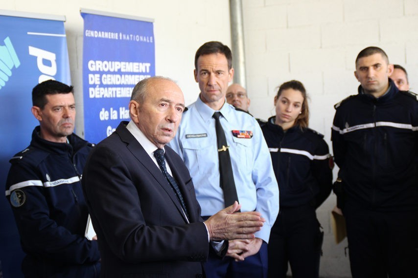 Gérard Collomb parlera de la mise en place de la police de sécurité du quotidien, comme ici à Toulouse en mars 2018.